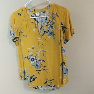 Yellow floral top
